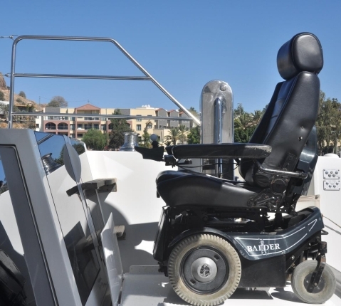 Wheelchair Elevator of LAGOON 620 Catamaran Yacht (Handicap Access)