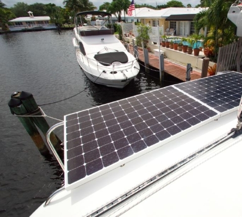 Solar Panels of Leopard 46 Catamaran